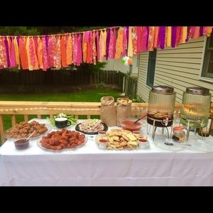 Vibrant multicolor banner x 2 (16.5 feet per banner)